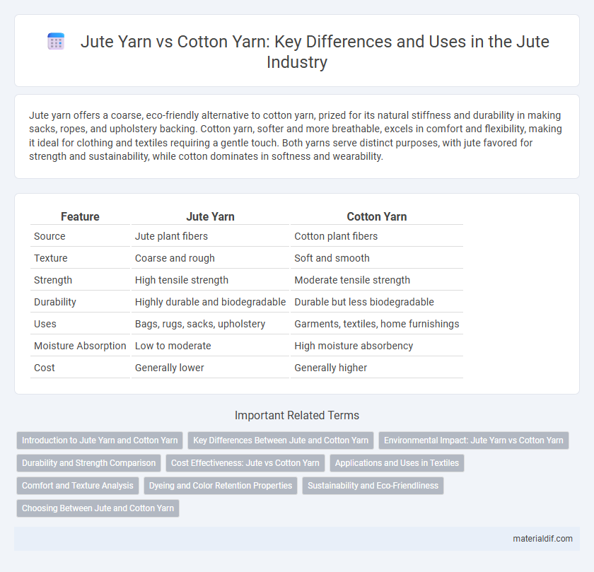 Jute Yarn vs Cotton Yarn: Key Differences and Uses in the Jute Industry