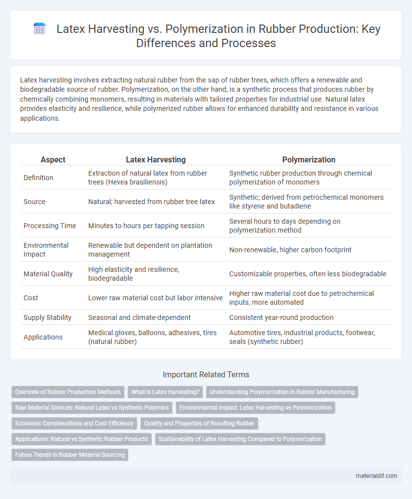 Latex Harvesting vs. Polymerization in Rubber Production: Key Differences and Processes