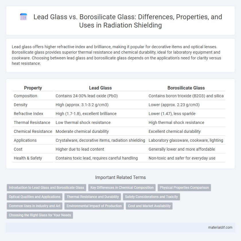 Lead Glass vs. Borosilicate Glass: Differences, Properties, and Uses in Radiation Shielding