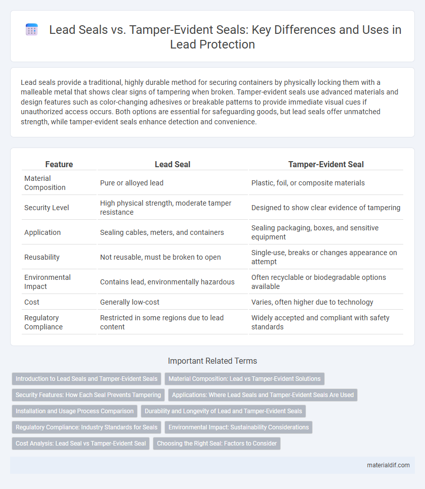 Lead Seals vs. Tamper-Evident Seals: Key Differences and Uses in Lead Protection