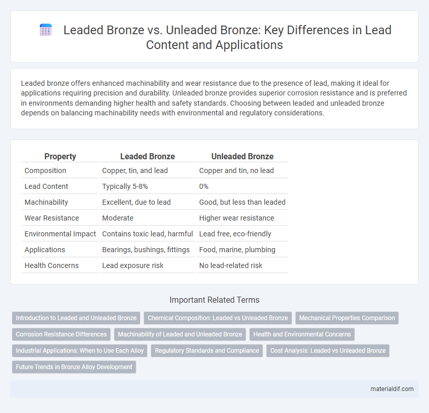 Leaded Bronze vs. Unleaded Bronze: Key Differences in Lead Content and Applications