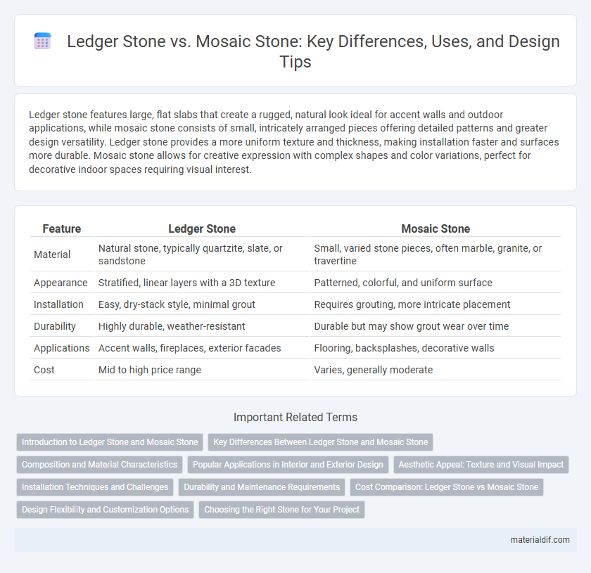 Ledger Stone vs. Mosaic Stone: Key Differences, Uses, and Design Tips