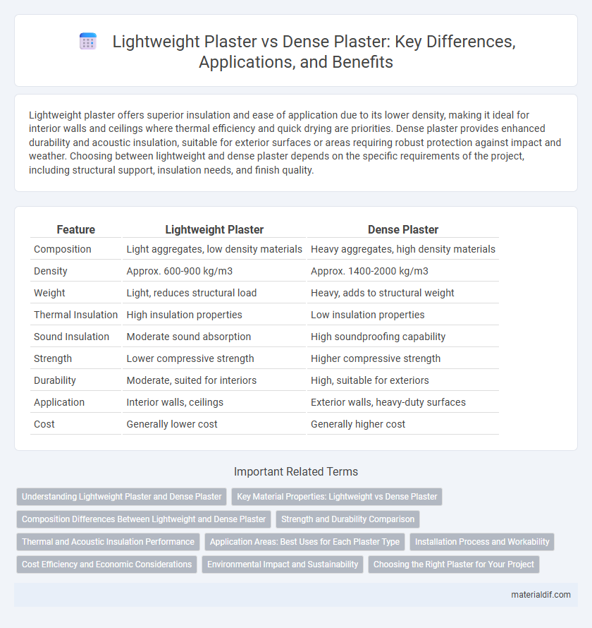 Lightweight Plaster vs Dense Plaster: Key Differences, Applications, and Benefits