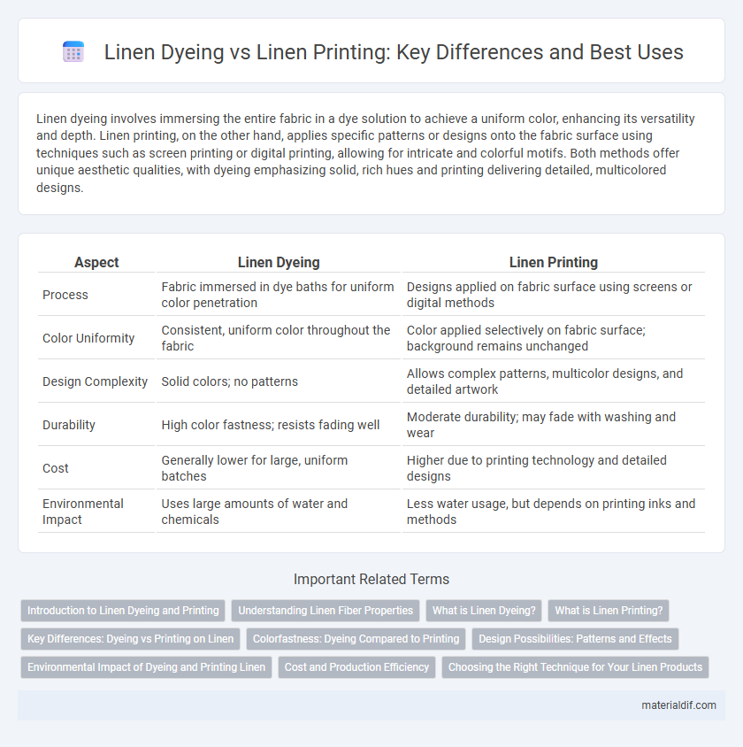 Linen Dyeing vs Linen Printing: Key Differences and Best Uses