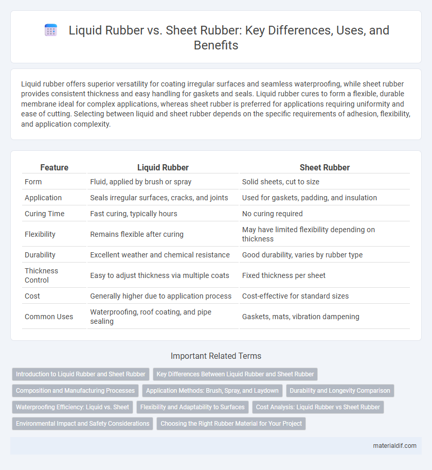 Liquid Rubber vs. Sheet Rubber: Key Differences, Uses, and Benefits