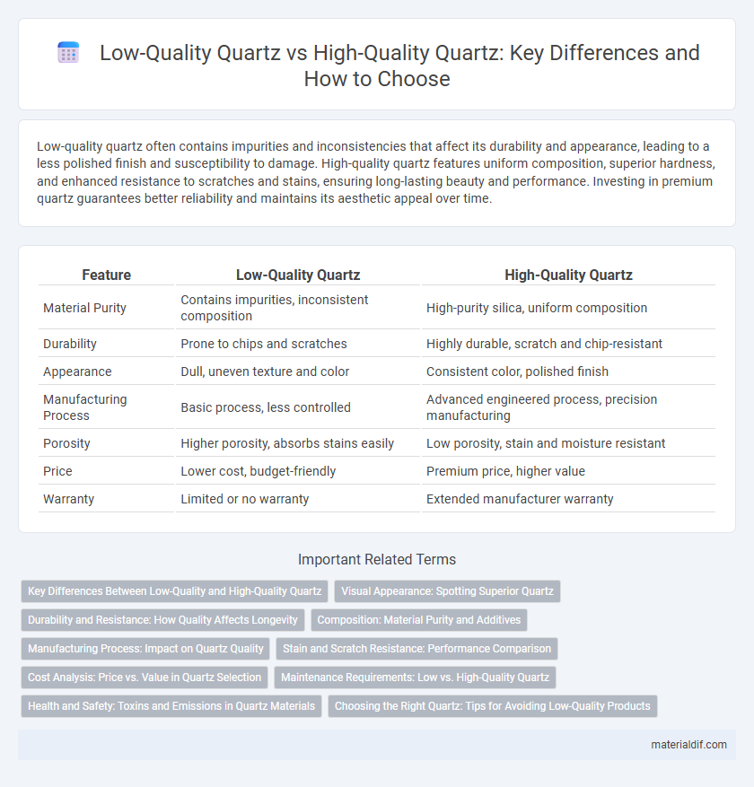 Low-Quality Quartz vs High-Quality Quartz: Key Differences and How to Choose