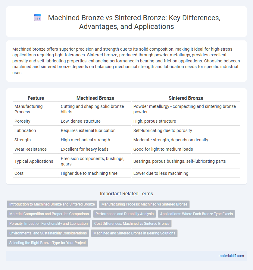Machined Bronze vs Sintered Bronze: Key Differences, Advantages, and Applications