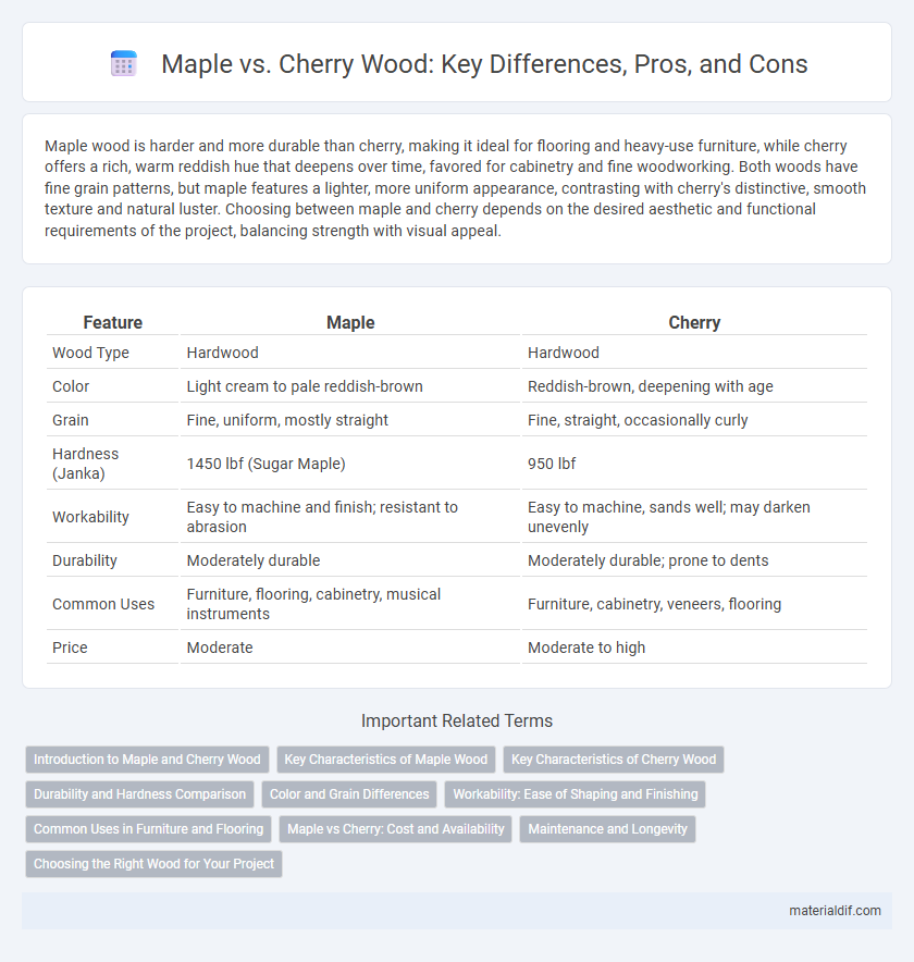 Maple vs. Cherry Wood: Key Differences, Pros, and Cons