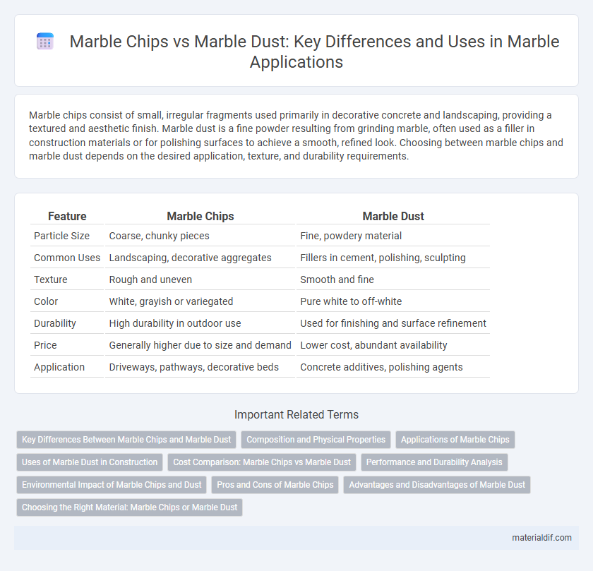 Marble Chips vs Marble Dust: Key Differences and Uses in Marble Applications