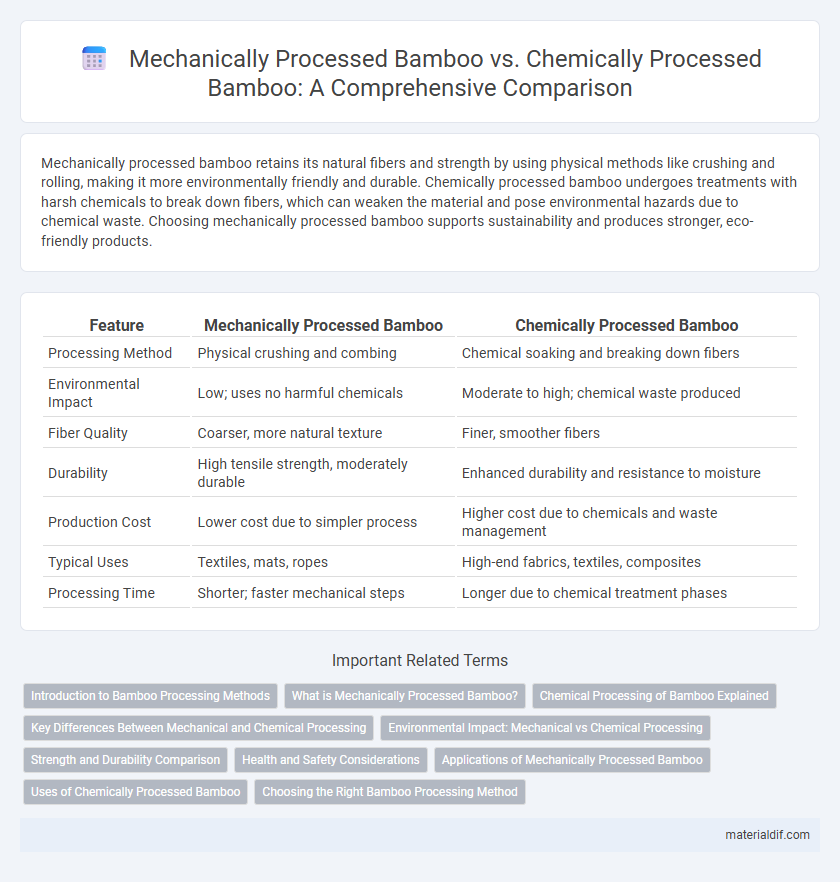 Mechanically Processed Bamboo vs. Chemically Processed Bamboo: A Comprehensive Comparison