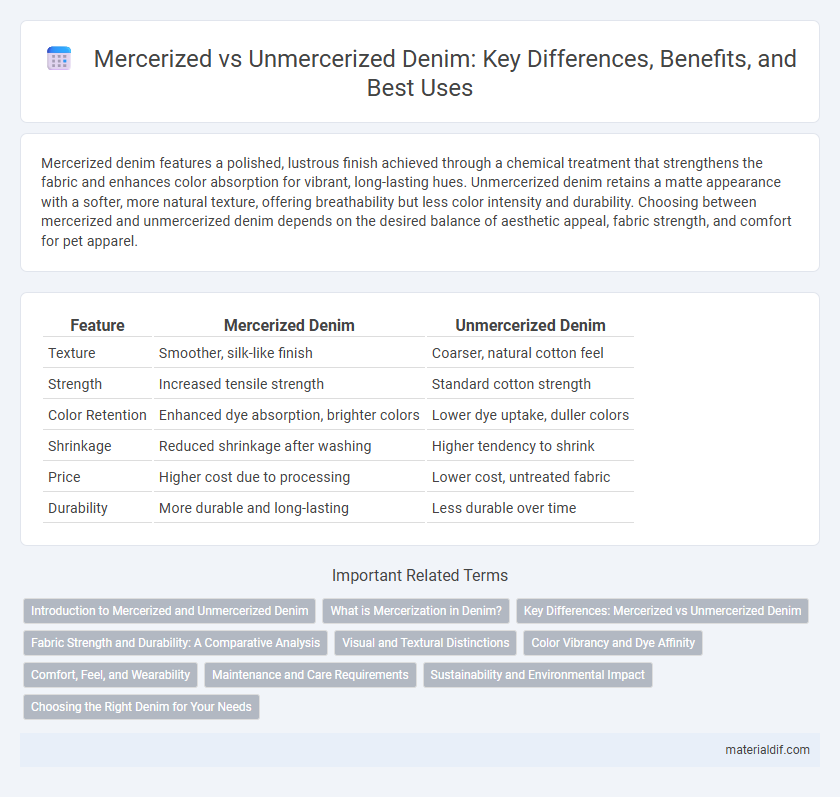 Mercerized vs Unmercerized Denim: Key Differences, Benefits, and Best Uses