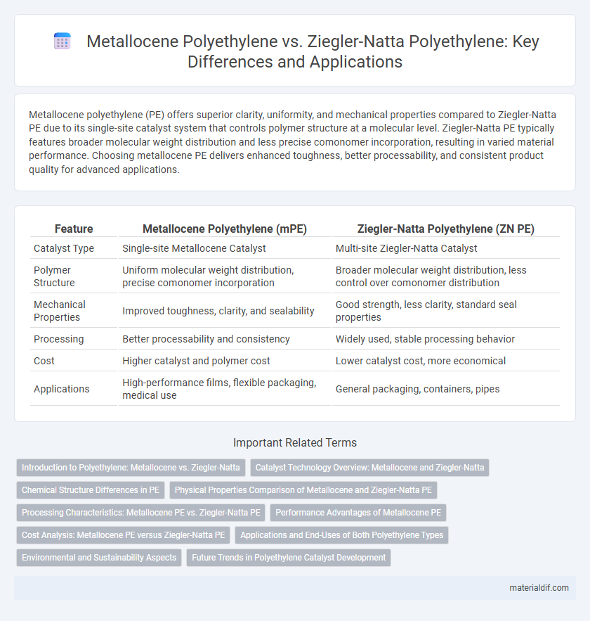 Metallocene Polyethylene vs. Ziegler-Natta Polyethylene: Key Differences and Applications