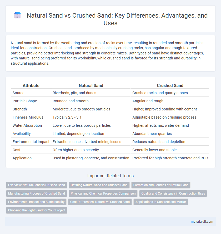 Natural Sand vs Crushed Sand: Key Differences, Advantages, and Uses