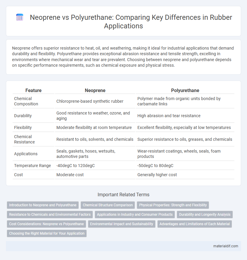 Neoprene vs Polyurethane: Comparing Key Differences in Rubber Applications