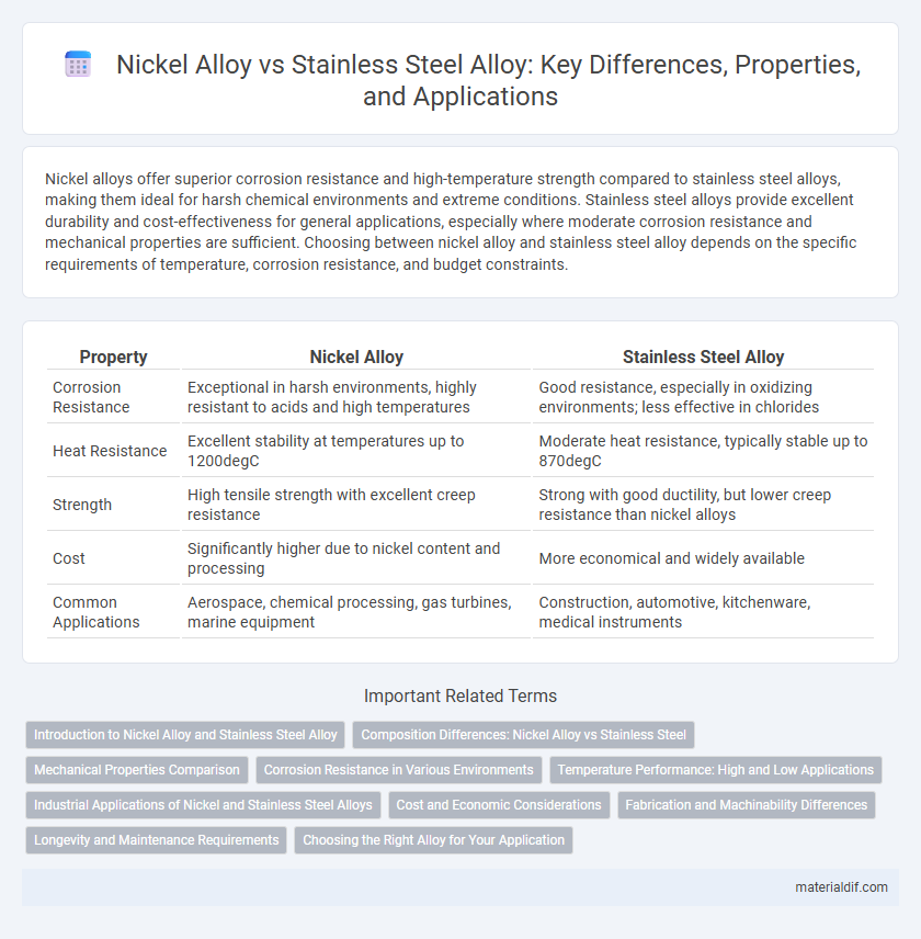 Nickel Alloy vs Stainless Steel Alloy: Key Differences, Properties, and Applications