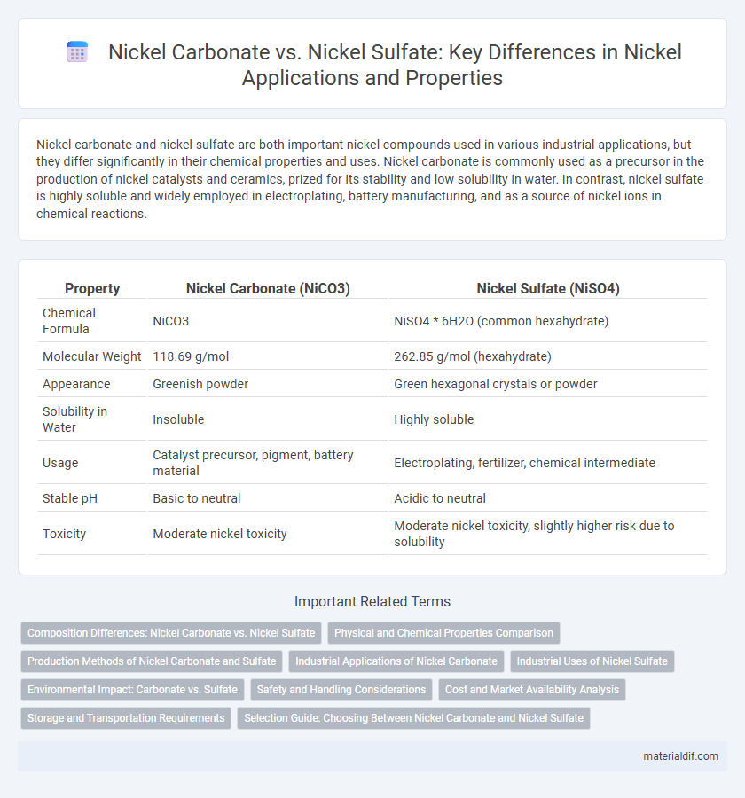 Nickel Carbonate vs. Nickel Sulfate: Key Differences in Nickel Applications and Properties