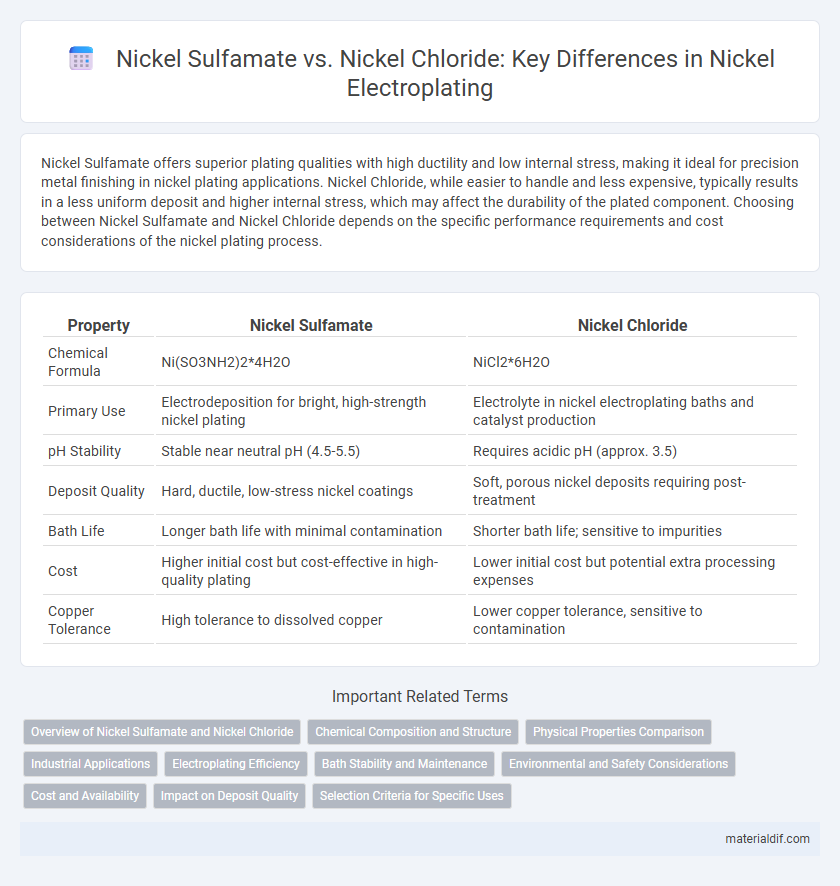 Nickel Sulfamate vs. Nickel Chloride: Key Differences in Nickel Electroplating