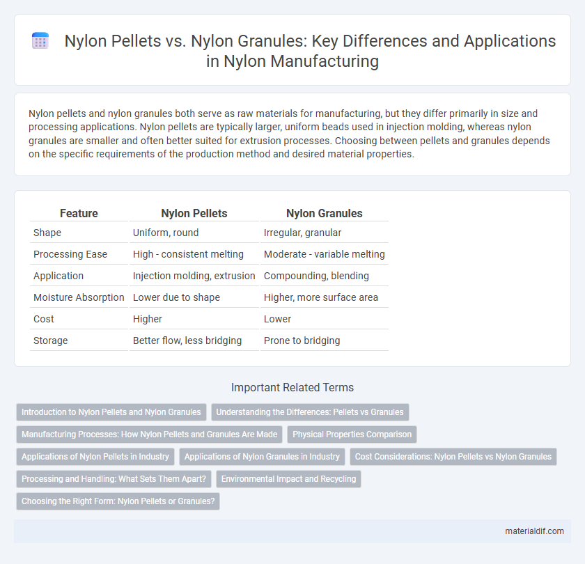 Nylon Pellets vs. Nylon Granules: Key Differences and Applications in Nylon Manufacturing