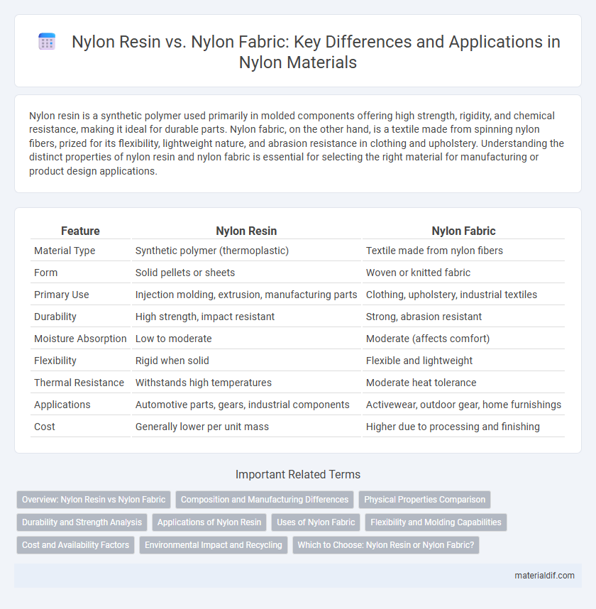 Nylon Resin vs. Nylon Fabric: Key Differences and Applications in Nylon Materials