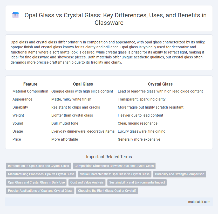 Opal Glass vs Crystal Glass: Key Differences, Uses, and Benefits in Glassware