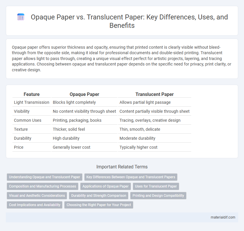 Opaque Paper vs. Translucent Paper: Key Differences, Uses, and Benefits