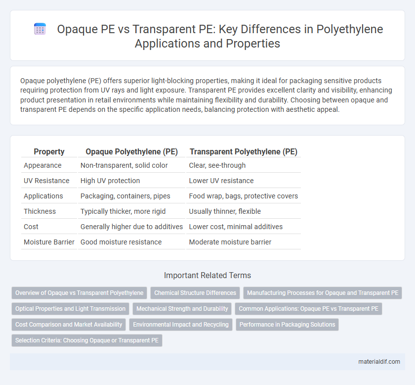 Opaque PE vs Transparent PE: Key Differences in Polyethylene Applications and Properties
