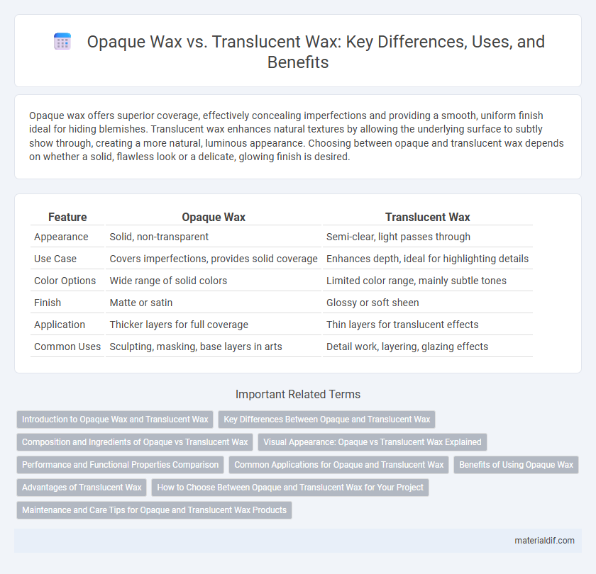 Opaque Wax vs. Translucent Wax: Key Differences, Uses, and Benefits