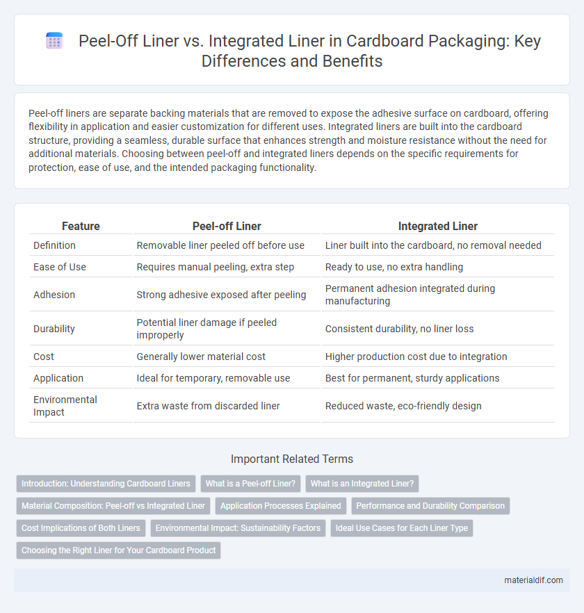 Peel-Off Liner vs. Integrated Liner in Cardboard Packaging: Key Differences and Benefits