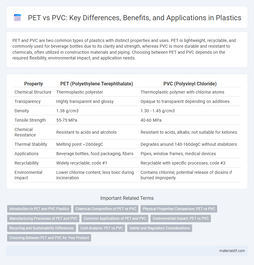 PET vs PVC: Key Differences, Benefits, and Applications in Plastics