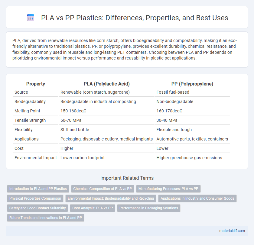 PLA vs PP Plastics: Differences, Properties, and Best Uses