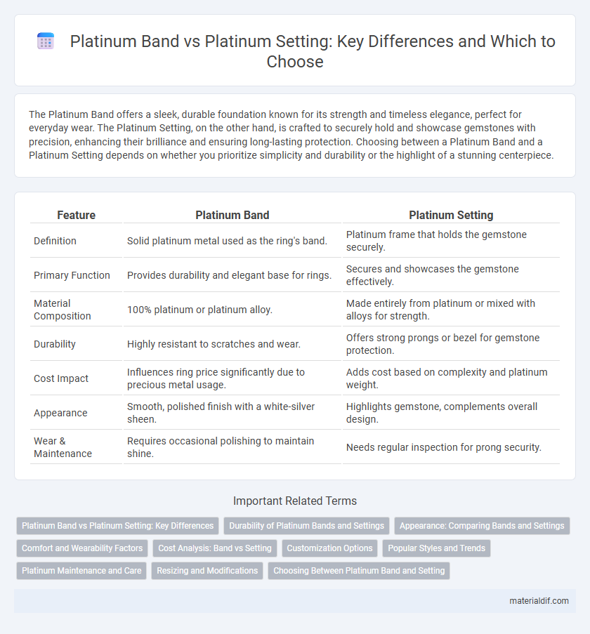 Platinum Band vs Platinum Setting: Key Differences and Which to Choose