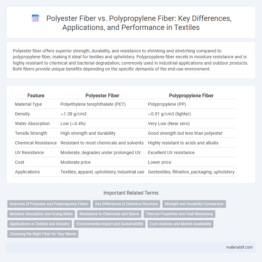Polyester Fiber vs. Polypropylene Fiber: Key Differences, Applications, and Performance in Textiles
