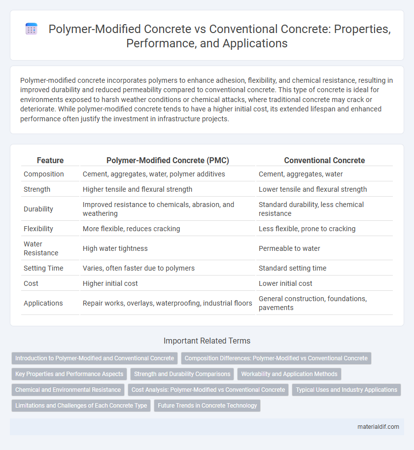 Polymer-Modified Concrete vs Conventional Concrete: Properties, Performance, and Applications