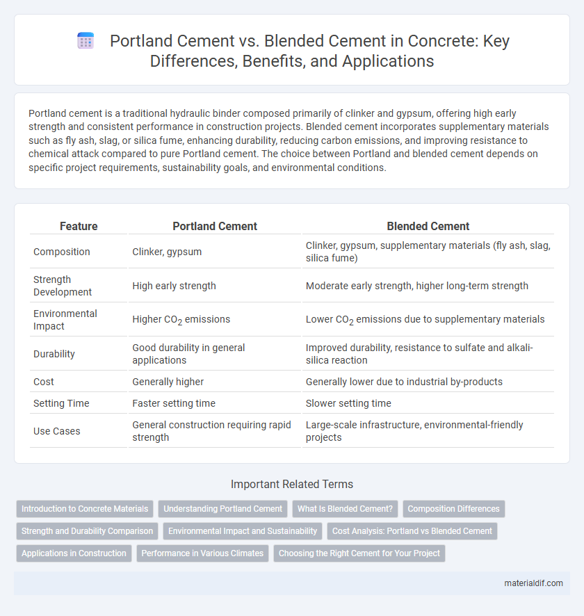 Portland Cement vs. Blended Cement in Concrete: Key Differences, Benefits, and Applications