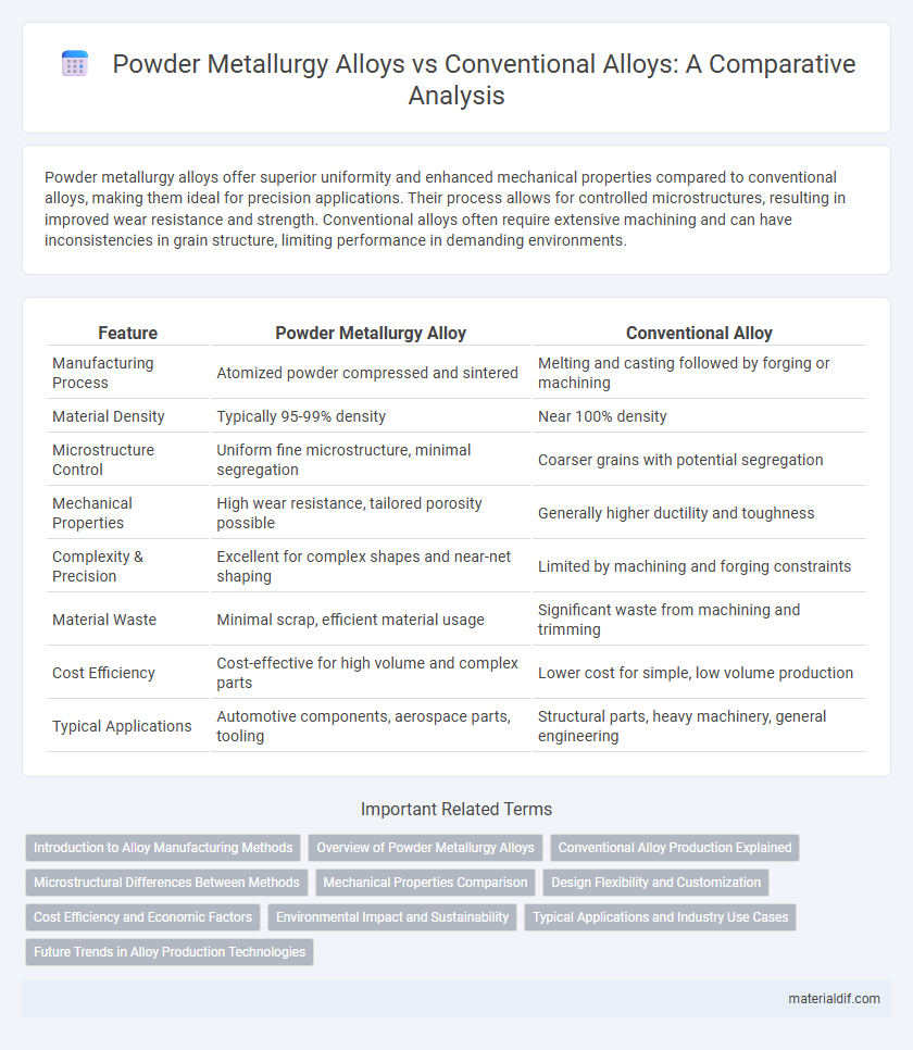 Powder Metallurgy Alloys vs Conventional Alloys: A Comparative Analysis