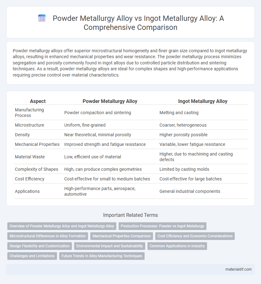 Powder Metallurgy Alloy vs Ingot Metallurgy Alloy: A Comprehensive Comparison