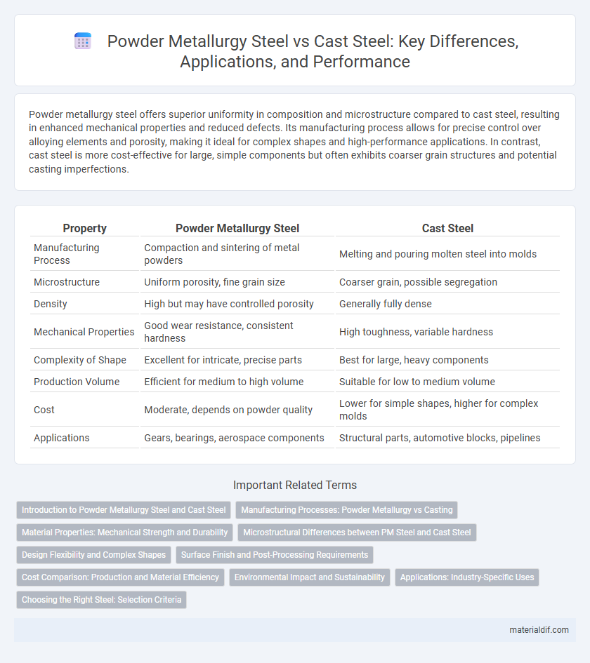 Powder Metallurgy Steel vs Cast Steel: Key Differences, Applications, and Performance