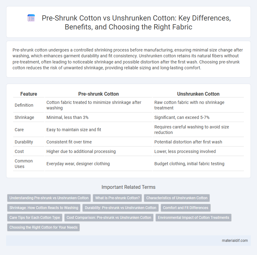 Pre-Shrunk Cotton vs Unshrunken Cotton: Key Differences, Benefits, and Choosing the Right Fabric