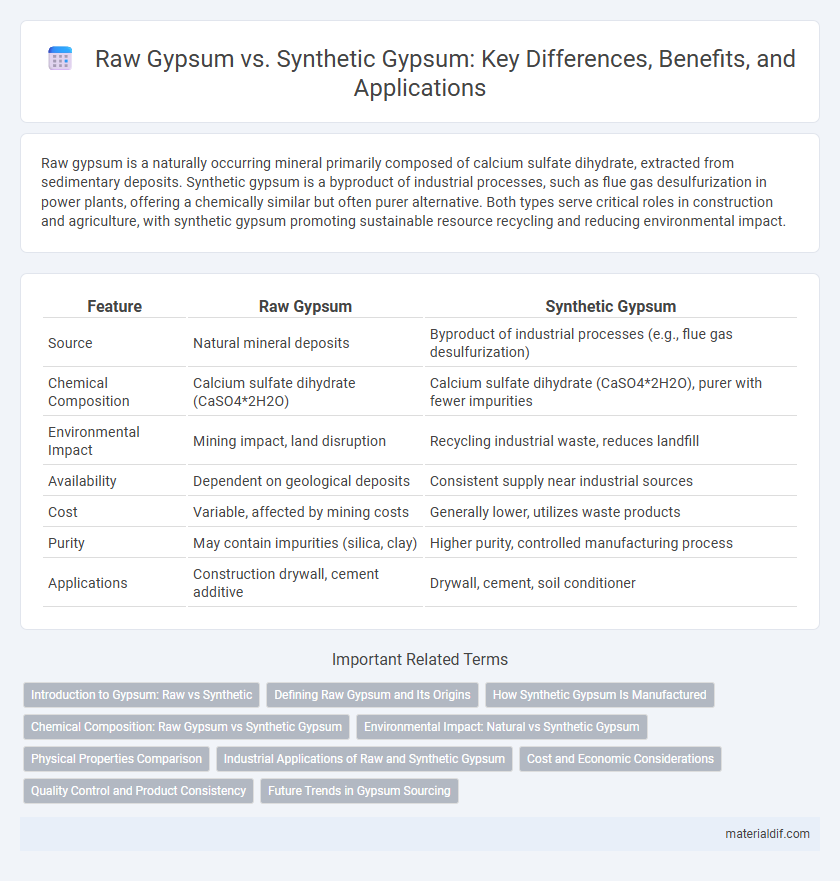 Raw Gypsum vs. Synthetic Gypsum: Key Differences, Benefits, and Applications