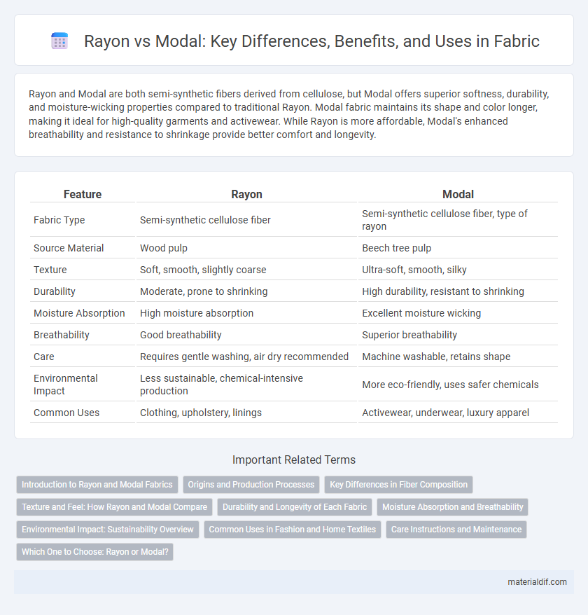 Rayon vs Modal: Key Differences, Benefits, and Uses in Fabric