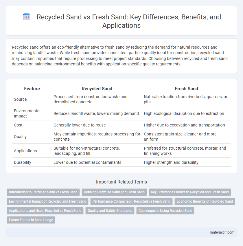 Recycled Sand vs Fresh Sand: Key Differences, Benefits, and Applications