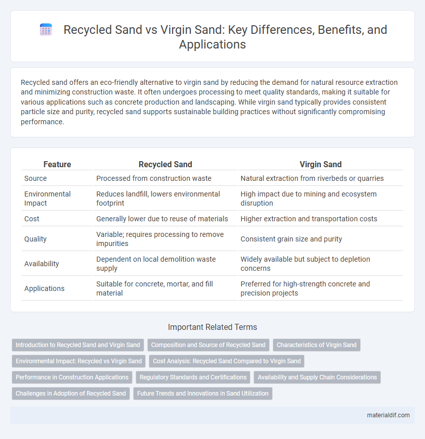 Recycled Sand vs Virgin Sand: Key Differences, Benefits, and Applications