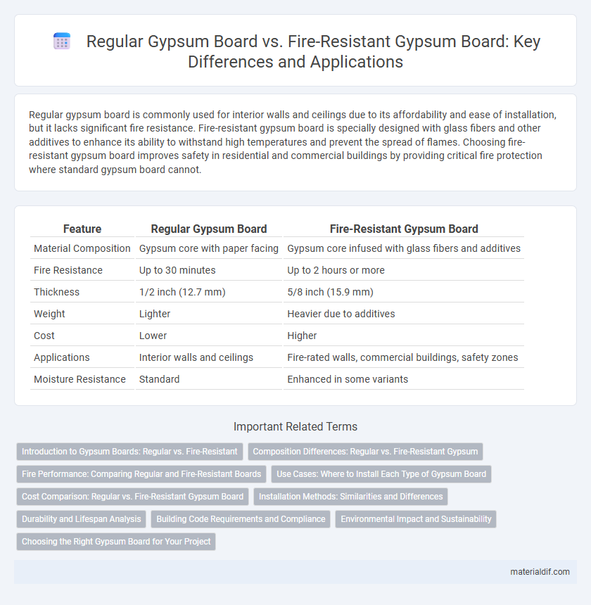 Regular Gypsum Board vs. Fire-Resistant Gypsum Board: Key Differences and Applications