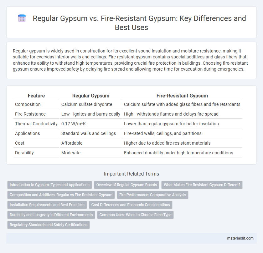 Regular Gypsum vs. Fire-Resistant Gypsum: Key Differences and Best Uses