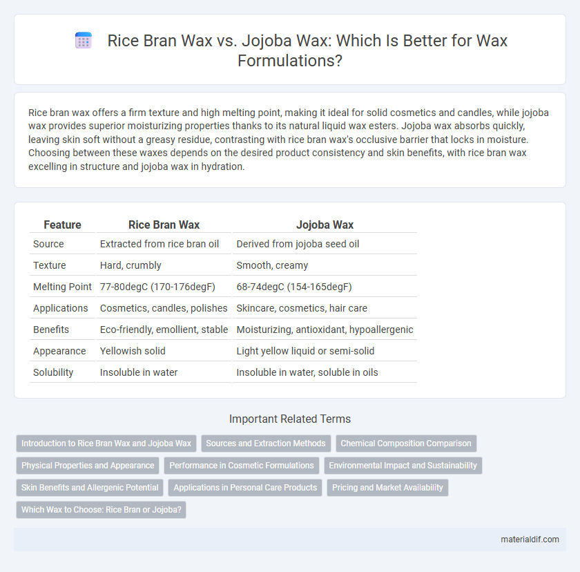 Rice Bran Wax vs. Jojoba Wax: Which Is Better for Wax Formulations?