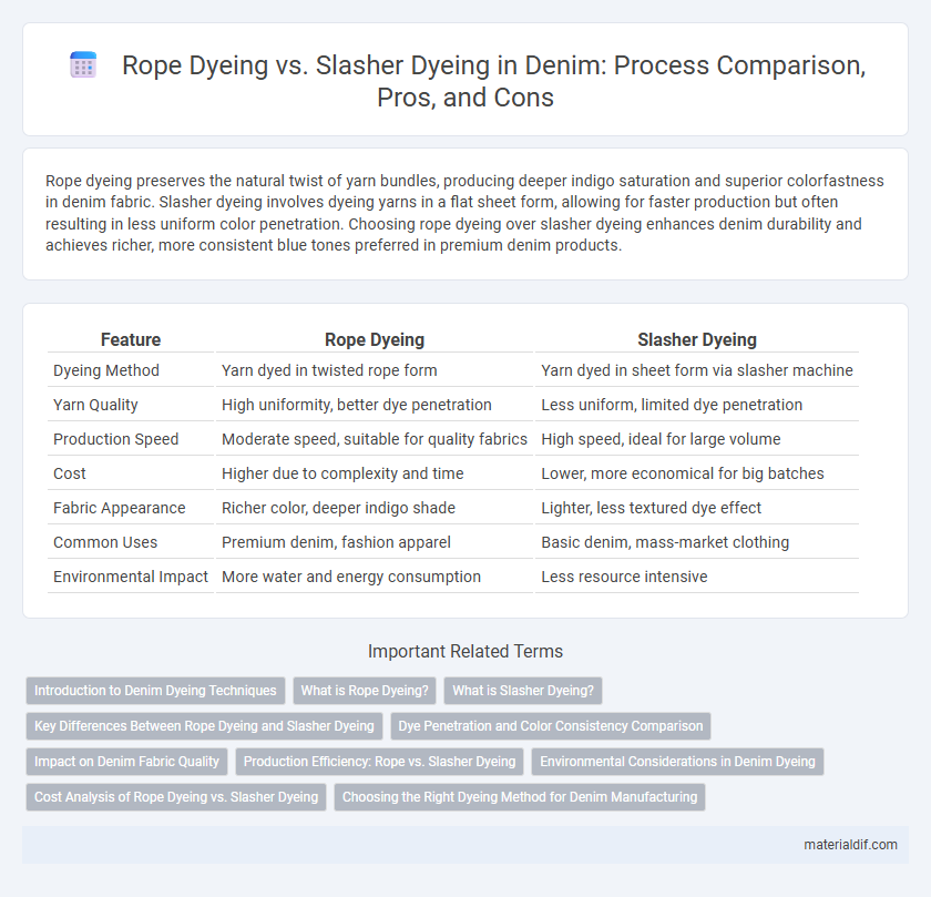 Rope Dyeing vs. Slasher Dyeing in Denim: Process Comparison, Pros, and Cons