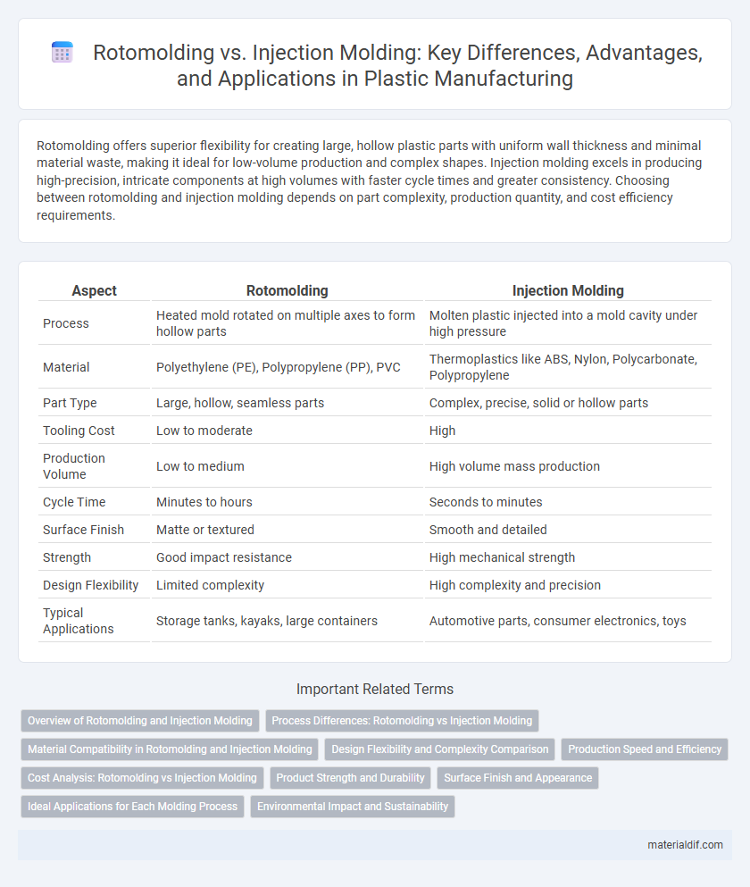 Rotomolding vs. Injection Molding: Key Differences, Advantages, and Applications in Plastic Manufacturing