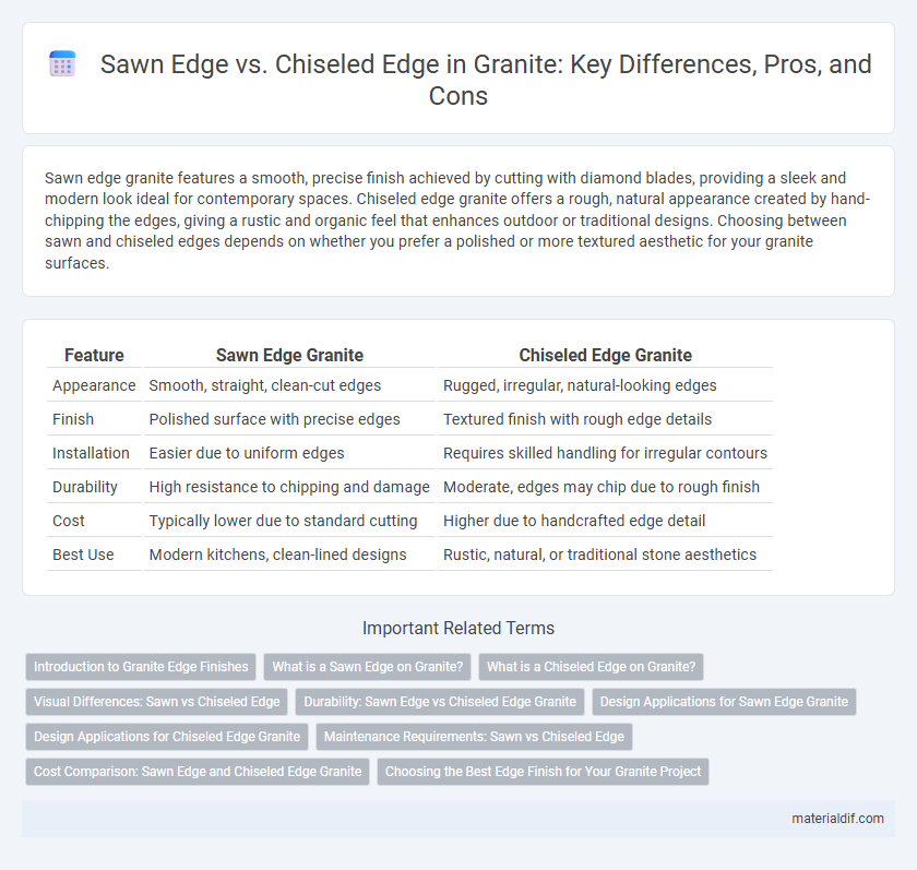 Sawn Edge vs. Chiseled Edge in Granite: Key Differences, Pros, and Cons