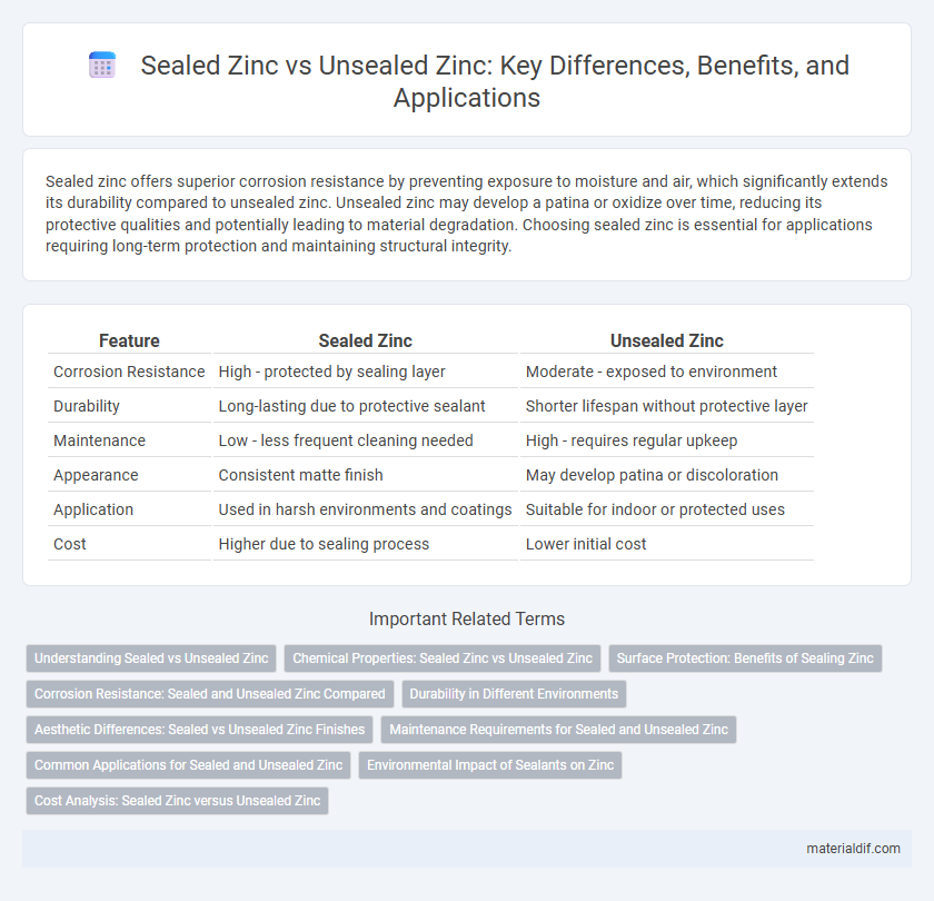 Sealed Zinc vs Unsealed Zinc: Key Differences, Benefits, and Applications