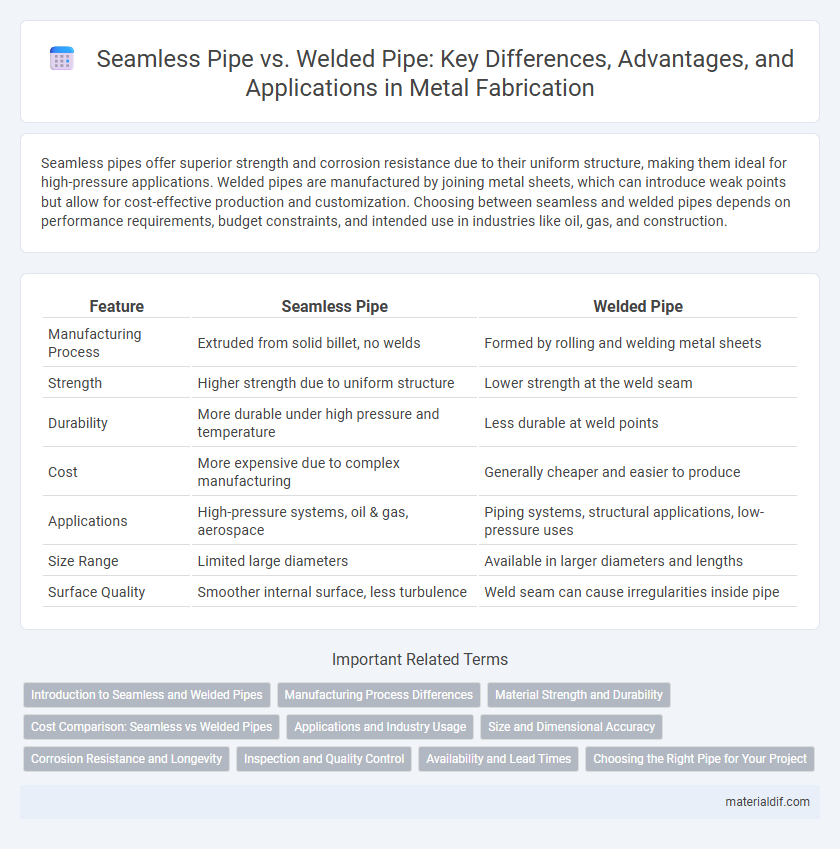 Seamless Pipe vs. Welded Pipe: Key Differences, Advantages, and Applications in Metal Fabrication